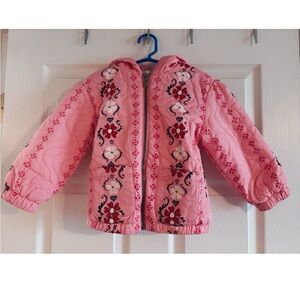 Old Navy Pink Floral Kids Puffer Jacket